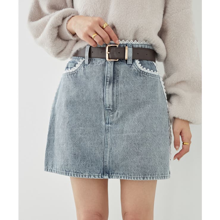 レースラインミニスカート | MAJESTIC LEGON  | 詳細画像7 