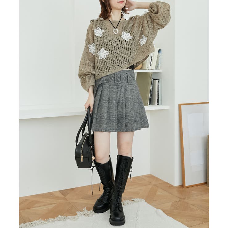 ベルトセットプリーツミニスカパン | MAJESTIC LEGON  | 詳細画像16 