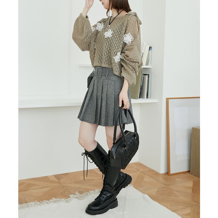 ベルトセットプリーツミニスカパン | MAJESTIC LEGON  | 詳細画像17 