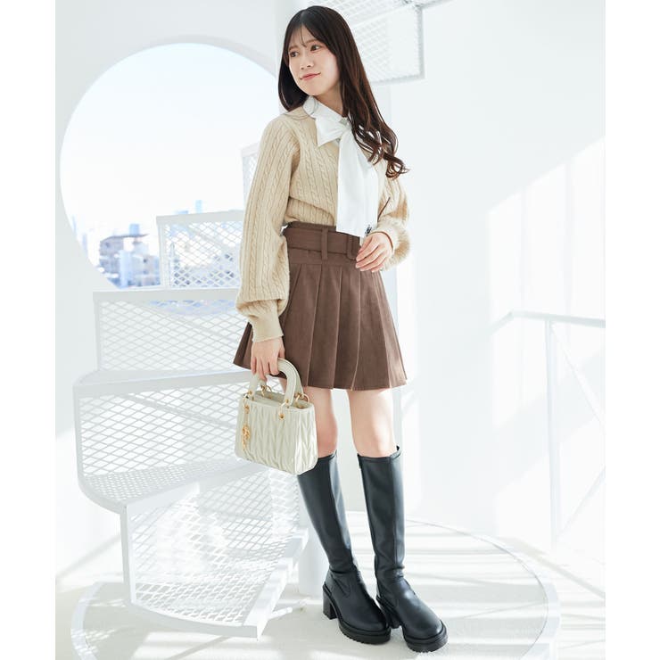 ベルトセットプリーツミニスカパン | MAJESTIC LEGON  | 詳細画像3 