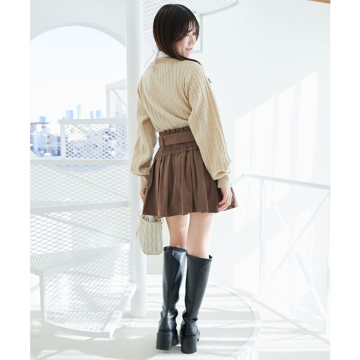 ベルトセットプリーツミニスカパン | MAJESTIC LEGON  | 詳細画像4 