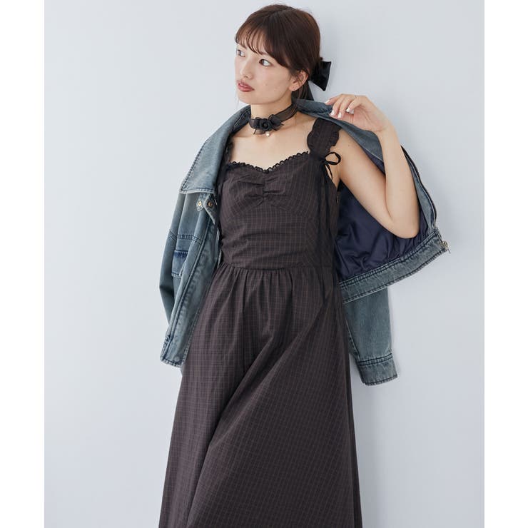 ヴィンテージ ランジェリーワンピース2点 フリルカラー2wayワンピース/MAJESTIC LEGON(マジェスティックレゴン