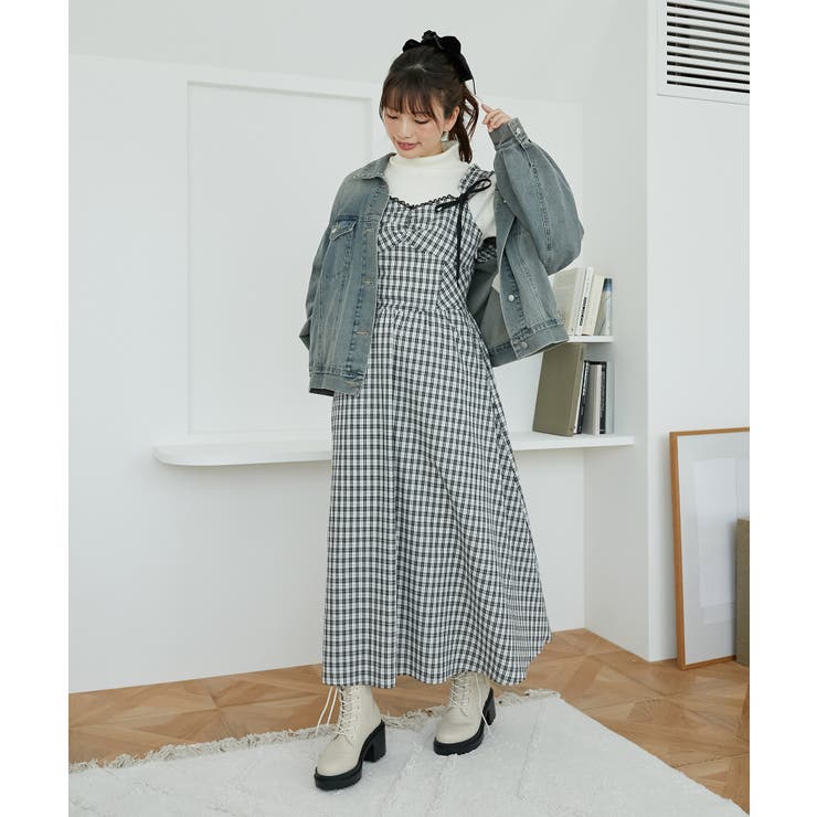 2wayリボンチェックワンピース[品番：CTYW0004300]｜MAJESTIC LEGON