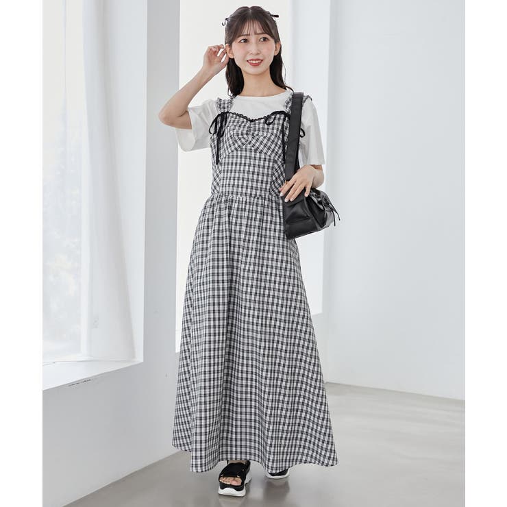 2wayリボンチェックワンピース[品番：CTYW0004300]｜MAJESTIC LEGON