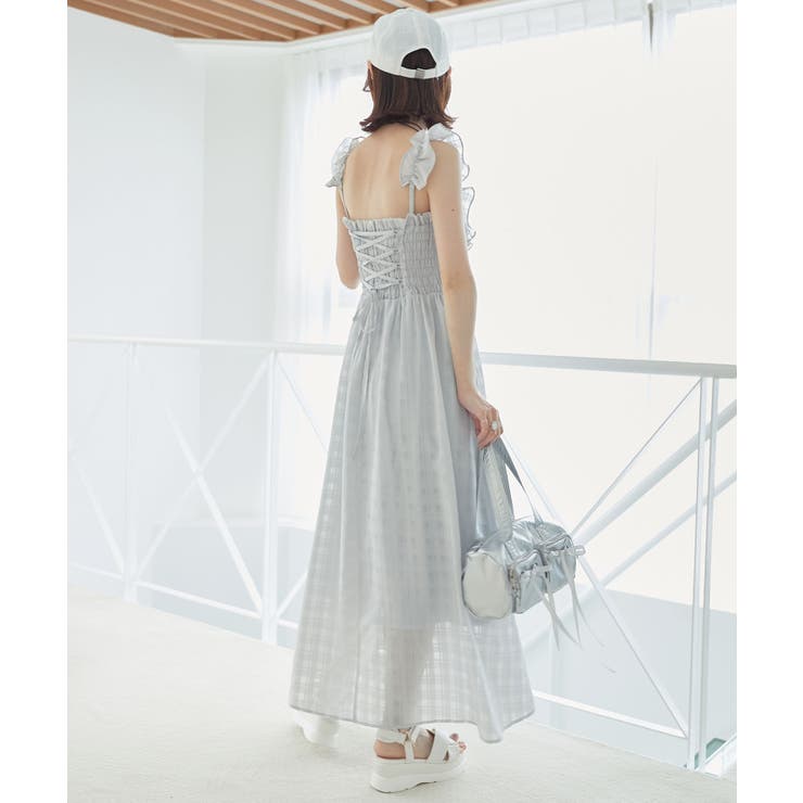 フリルショルダーレースアップワンピ | MAJESTIC LEGON  | 詳細画像26 