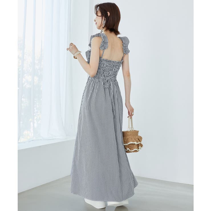 フリルショルダーレースアップワンピ | MAJESTIC LEGON  | 詳細画像5 