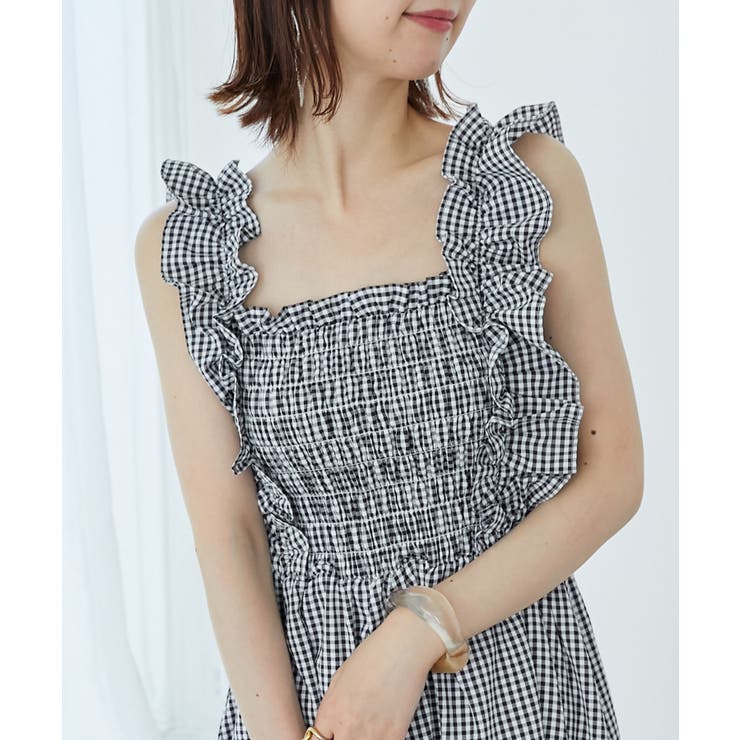 フリルショルダーレースアップワンピ | MAJESTIC LEGON  | 詳細画像6 