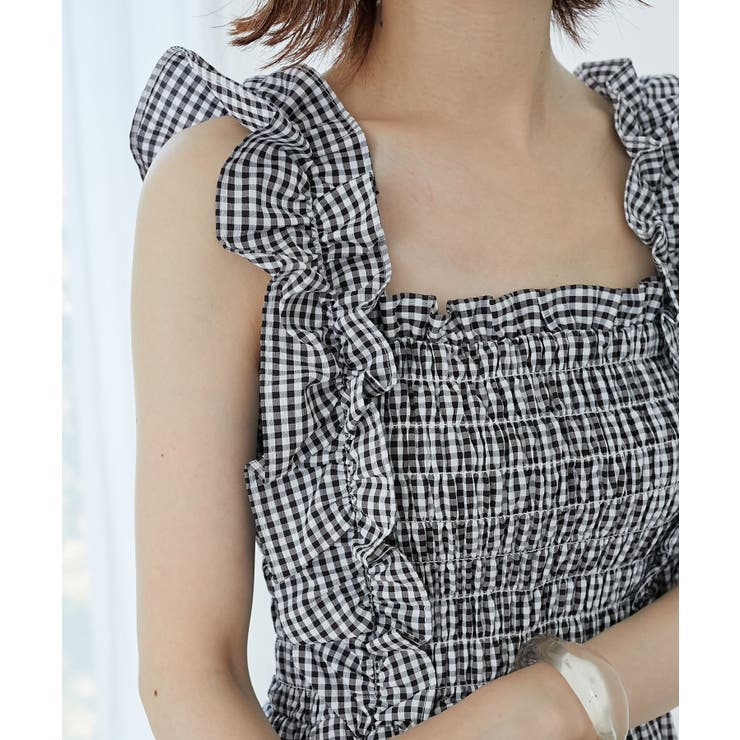 フリルショルダーレースアップワンピ | MAJESTIC LEGON  | 詳細画像9 