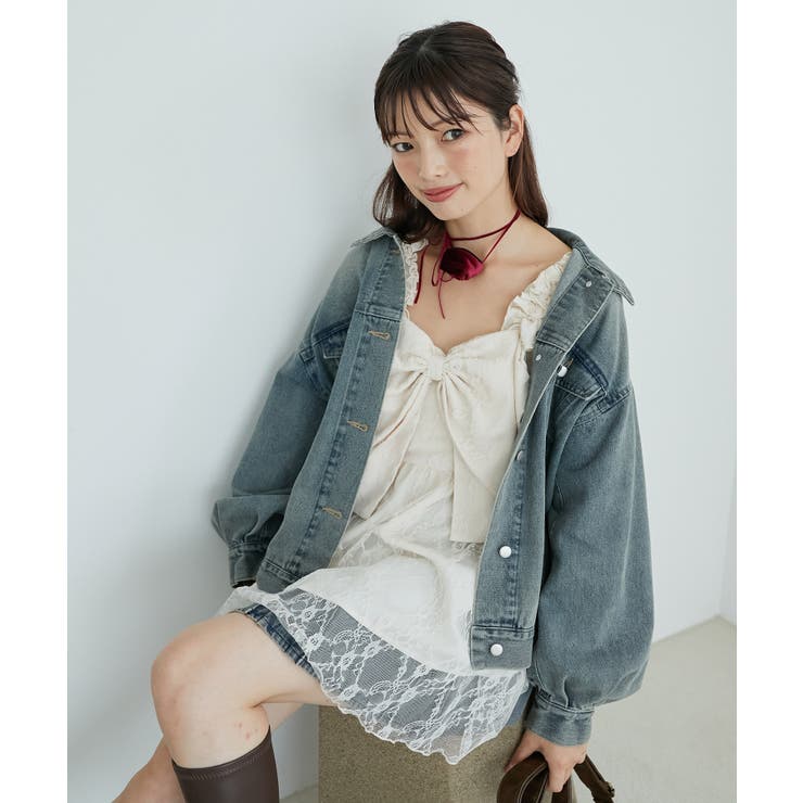 オーバーサイズデニムジャケット | MAJESTIC LEGON  | 詳細画像13 