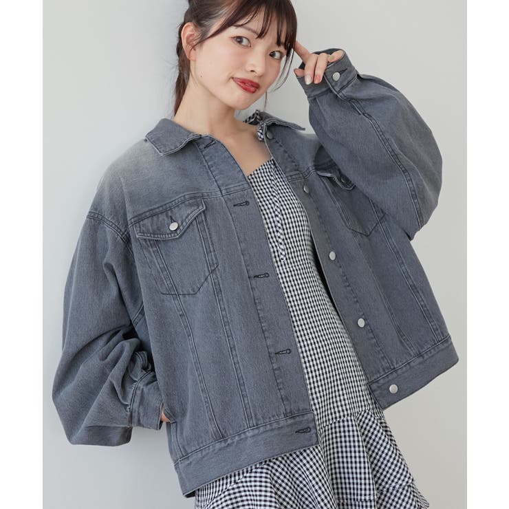 グレー | オーバーサイズデニムジャケット | MAJESTIC LEGON 