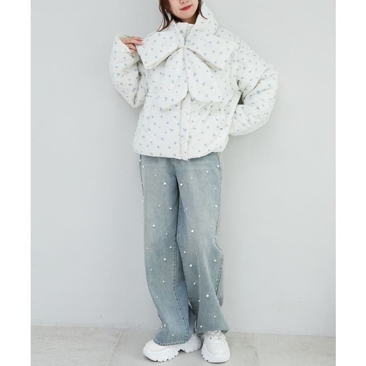 リボンマフラーセット中綿ブルゾン | MAJESTIC LEGON  | 詳細画像12 