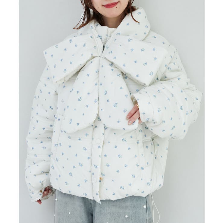 リボンマフラーセット中綿ブルゾン | MAJESTIC LEGON  | 詳細画像14 