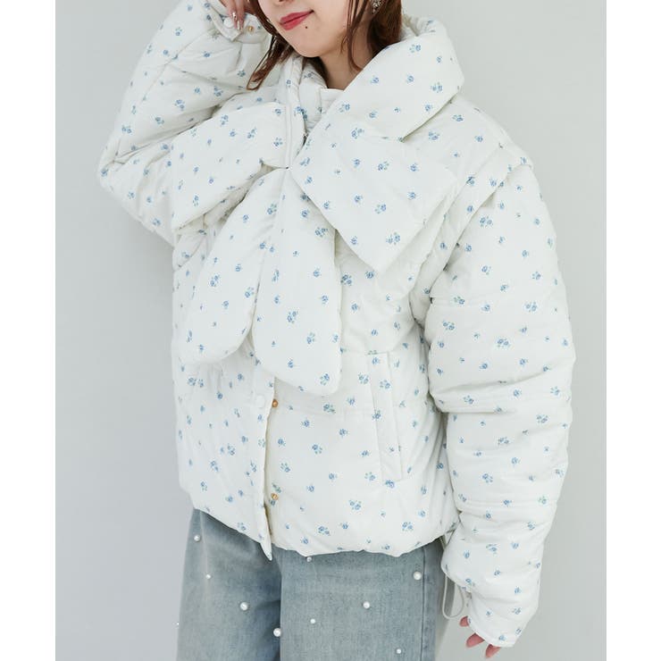 リボンマフラーセット中綿ブルゾン | MAJESTIC LEGON  | 詳細画像15 