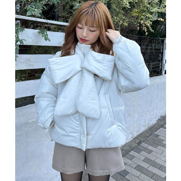 リボンマフラーセット中綿ブルゾン | MAJESTIC LEGON  | 詳細画像24 