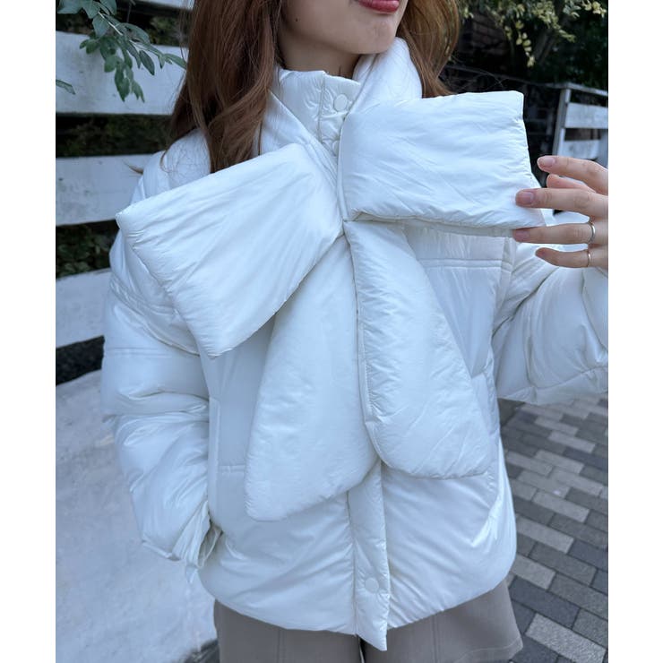 リボンマフラーセット中綿ブルゾン | MAJESTIC LEGON  | 詳細画像25 