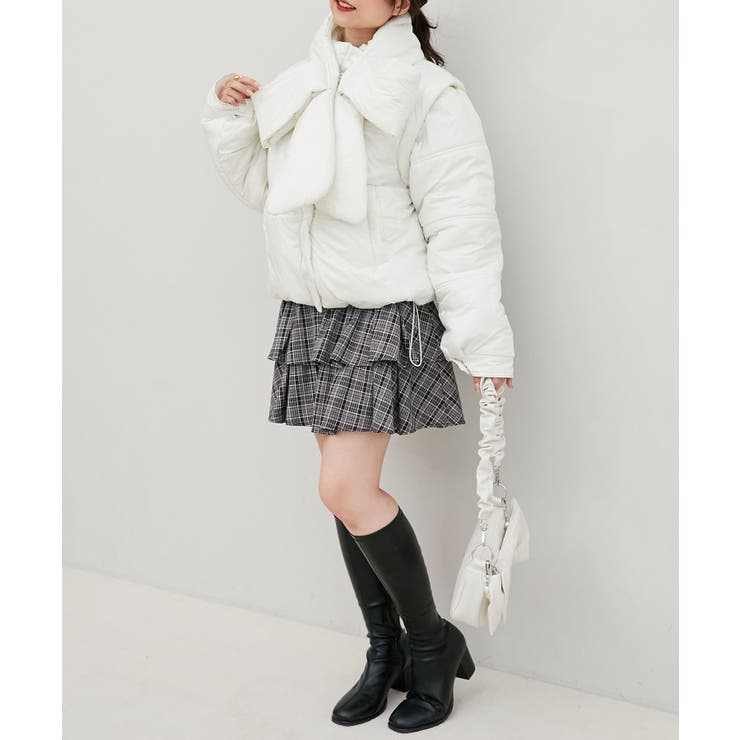 リボンマフラーセット中綿ブルゾン | MAJESTIC LEGON  | 詳細画像27 