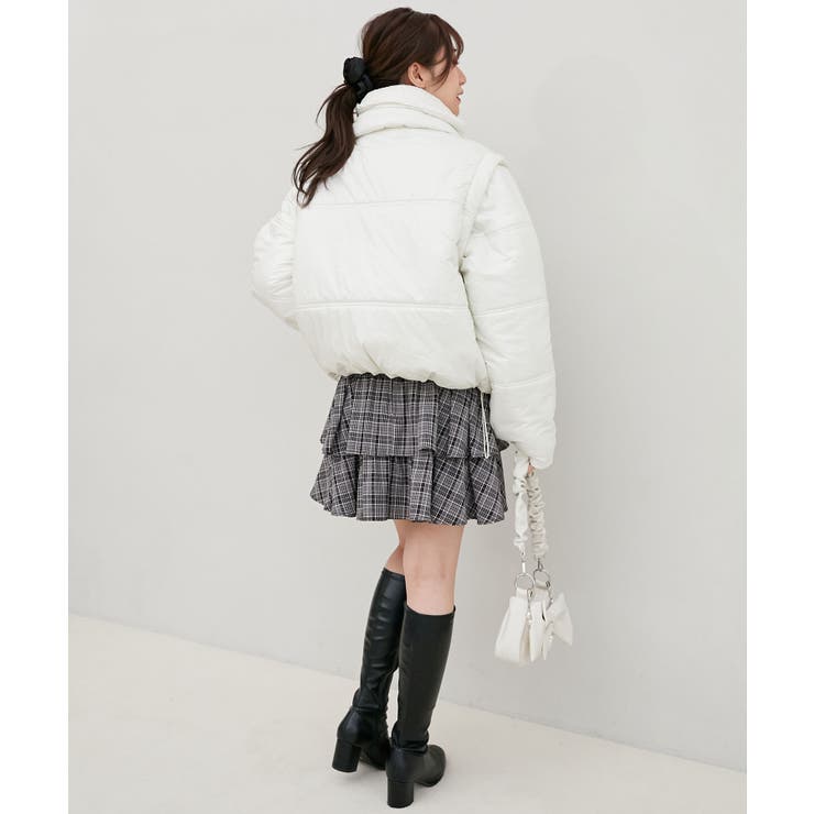 リボンマフラーセット中綿ブルゾン | MAJESTIC LEGON  | 詳細画像28 