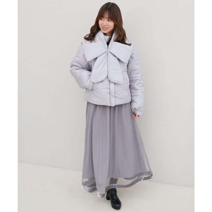 リボンマフラーセット中綿ブルゾン | MAJESTIC LEGON  | 詳細画像39 