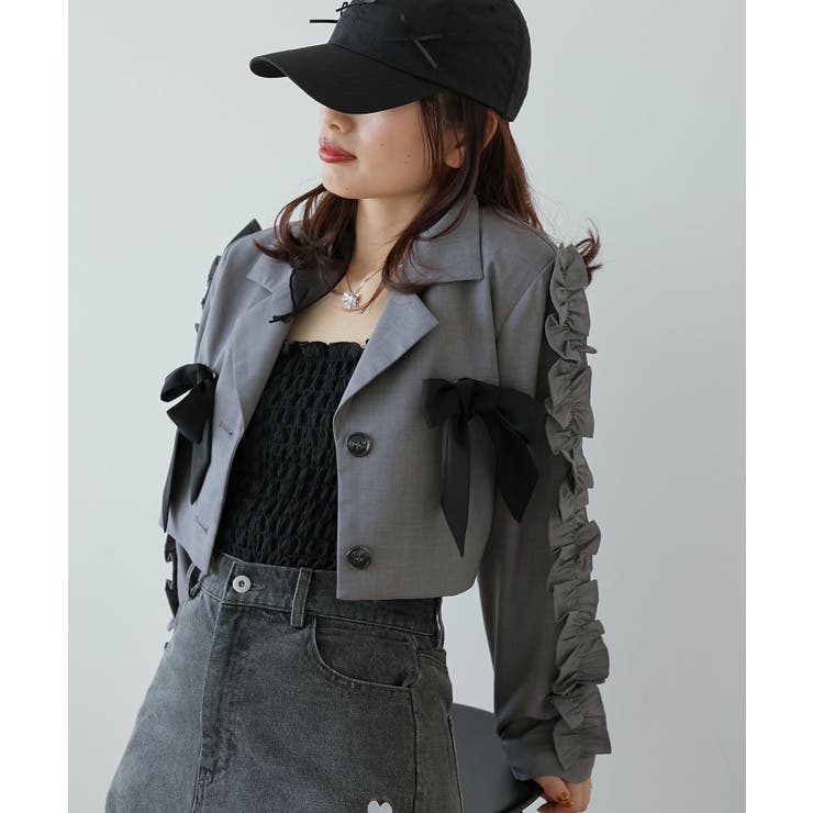 ブローチセットホイップフリルジャケット | MAJESTIC LEGON  | 詳細画像14 