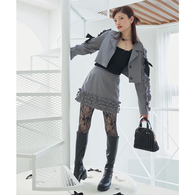 ブローチセットホイップフリルジャケット | MAJESTIC LEGON  | 詳細画像2 