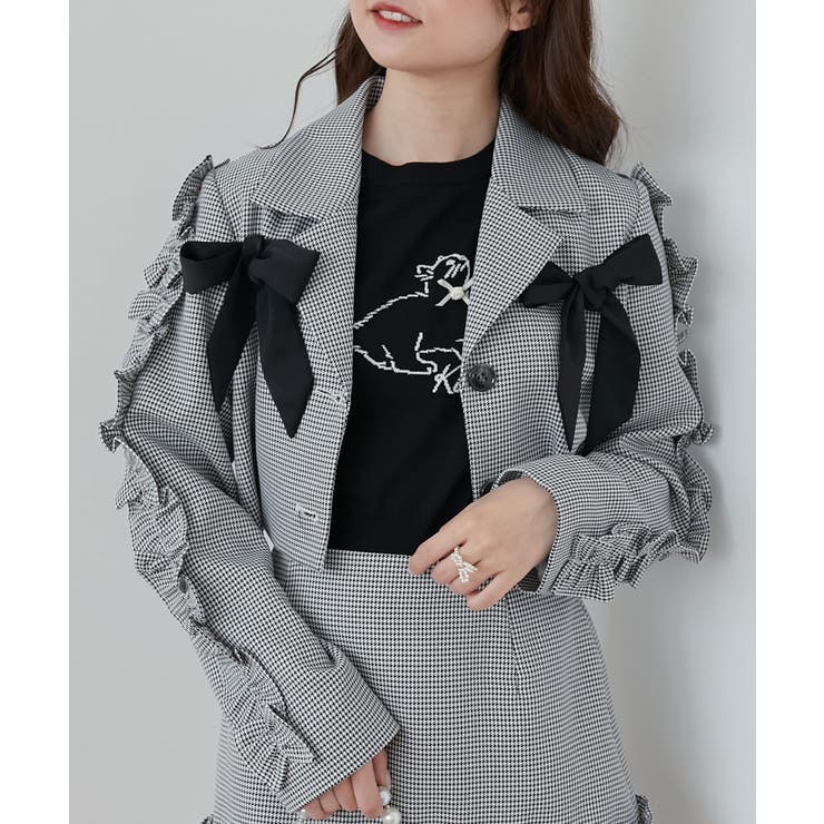 ブローチセットホイップフリルジャケット | MAJESTIC LEGON  | 詳細画像33 