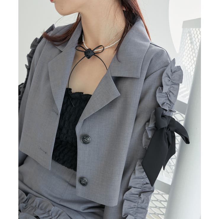 ブローチセットホイップフリルジャケット | MAJESTIC LEGON  | 詳細画像5 