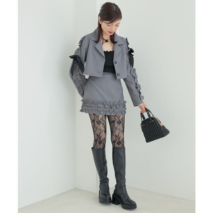 ブローチセットホイップフリルジャケット | MAJESTIC LEGON  | 詳細画像7 