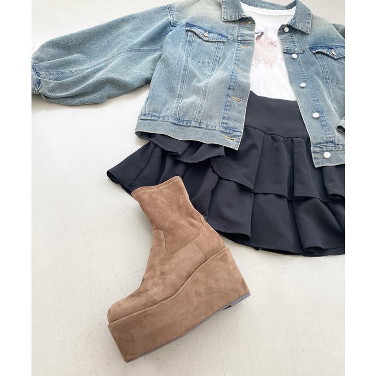 厚底ストレッチショートブーツ | MAJESTIC LEGON  | 詳細画像15 