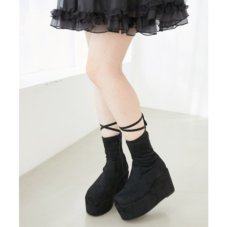 厚底ストレッチショートブーツ | MAJESTIC LEGON  | 詳細画像17 