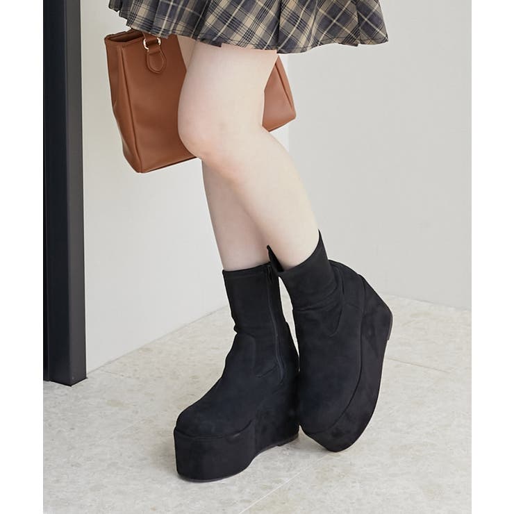 厚底ストレッチショートブーツ | MAJESTIC LEGON  | 詳細画像21 