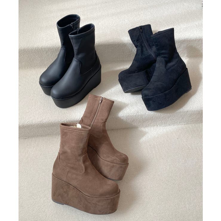 厚底ストレッチショートブーツ | MAJESTIC LEGON  | 詳細画像25 