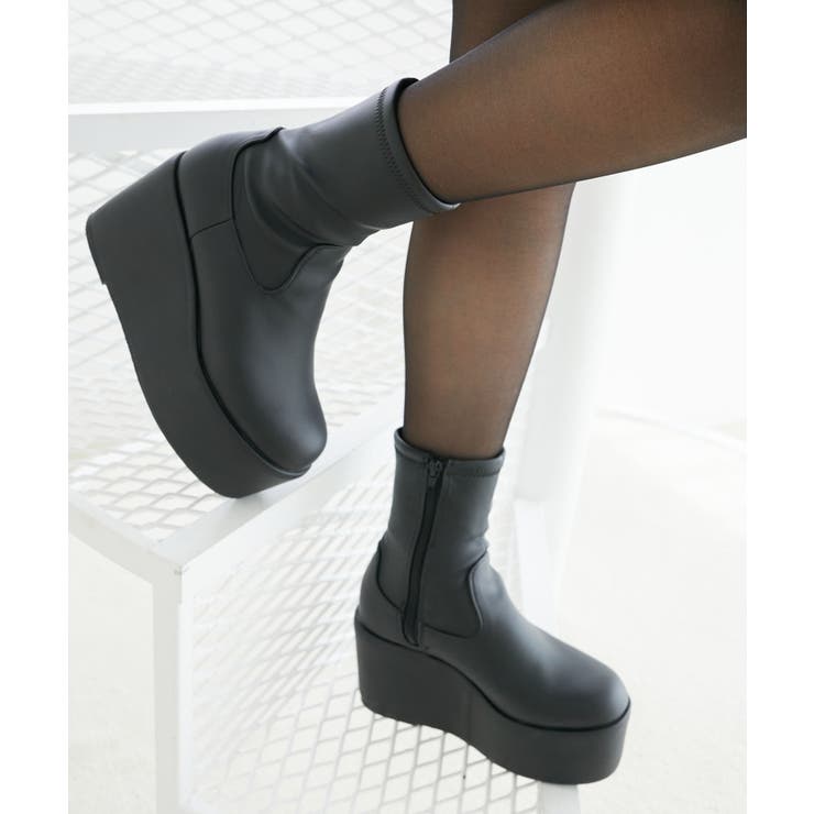 厚底ストレッチショートブーツ | MAJESTIC LEGON  | 詳細画像6 