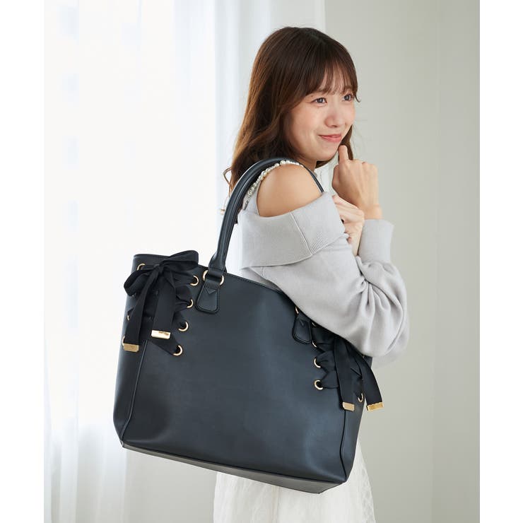 サイドレースアップトート | MAJESTIC LEGON  | 詳細画像15 