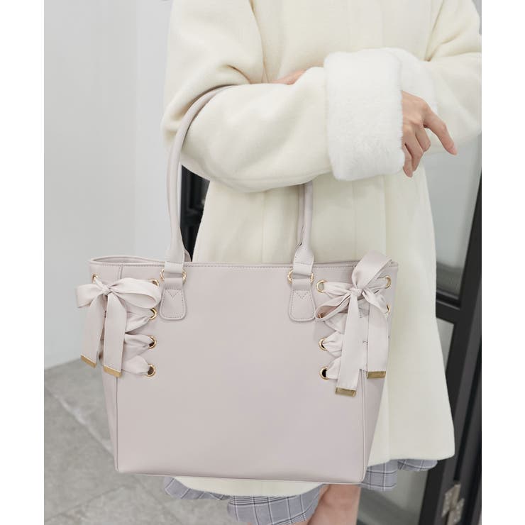 サイドレースアップトート | MAJESTIC LEGON  | 詳細画像4 