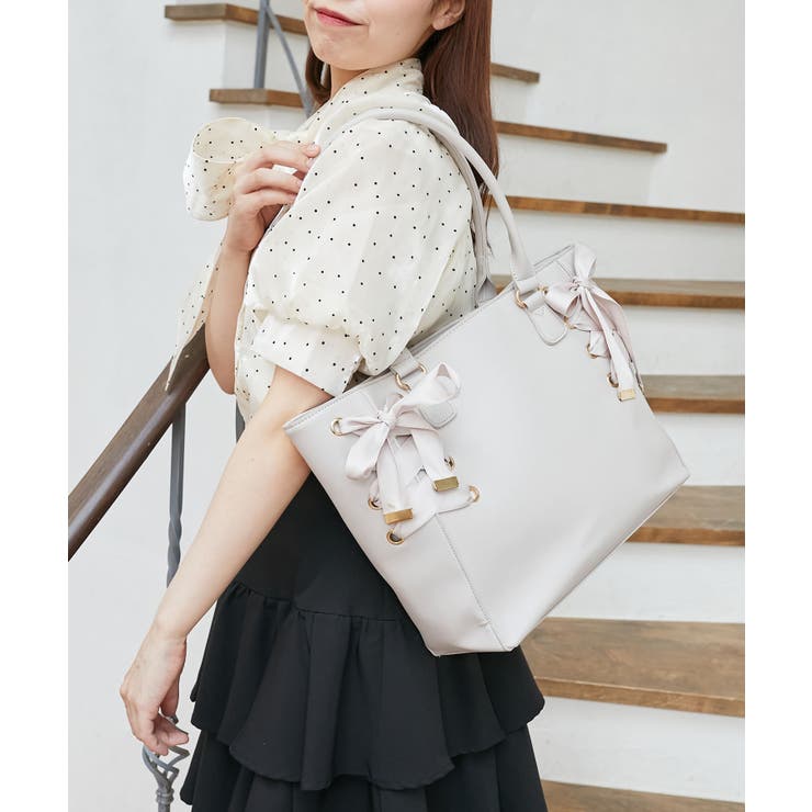 サイドレースアップトート | MAJESTIC LEGON  | 詳細画像7 