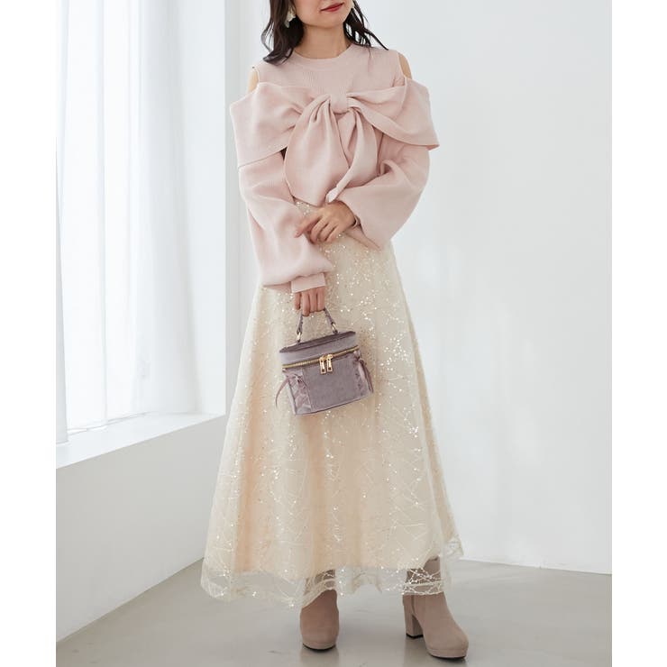 レースアップベロアバニティバッグ | MAJESTIC LEGON  | 詳細画像5 