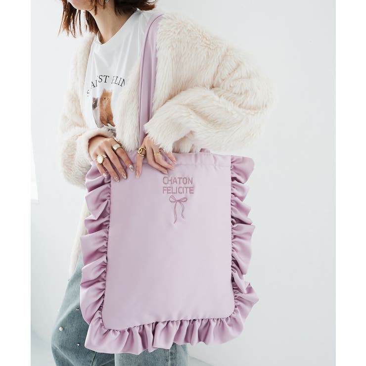 サテンフリルロゴトート | MAJESTIC LEGON  | 詳細画像5 