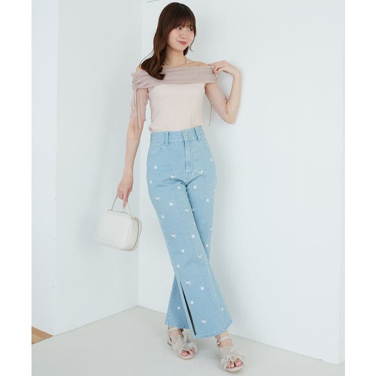 ∞ラメチュールオフショル半袖トップス | MAJESTIC LEGON  | 詳細画像15 