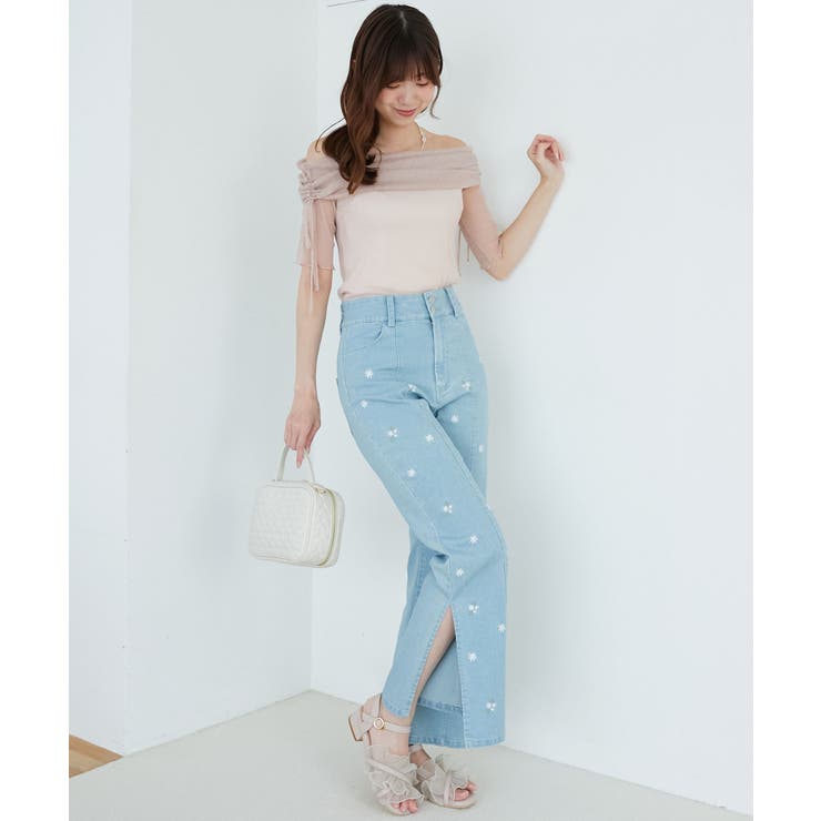 ∞ラメチュールオフショル半袖トップス | MAJESTIC LEGON  | 詳細画像16 