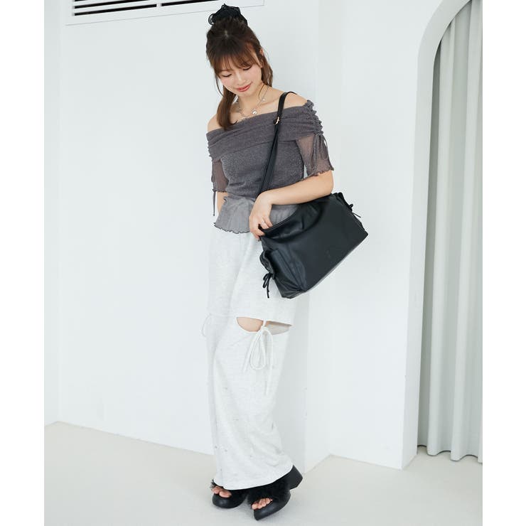 ∞ラメチュールオフショル半袖トップス | MAJESTIC LEGON  | 詳細画像27 