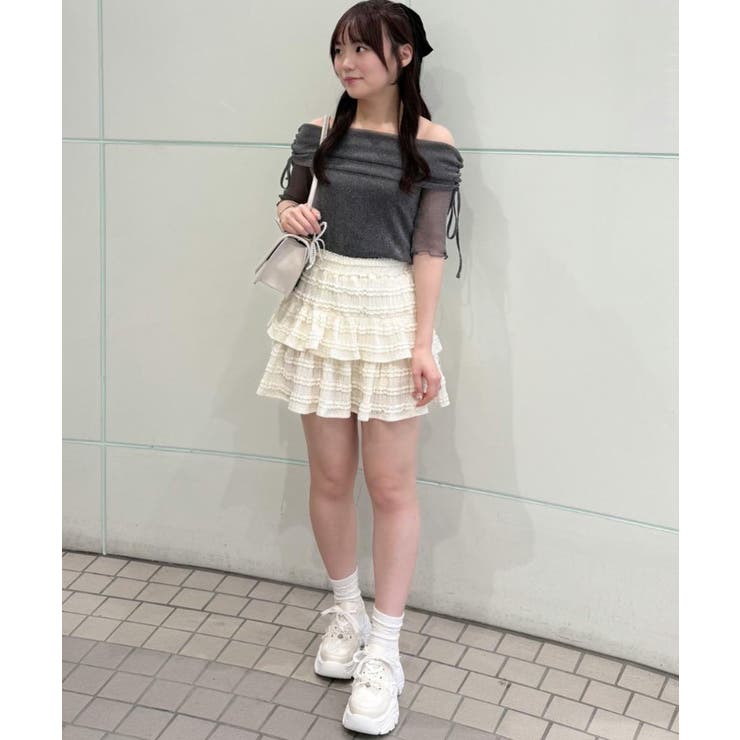 ∞ラメチュールオフショル半袖トップス | MAJESTIC LEGON  | 詳細画像31 