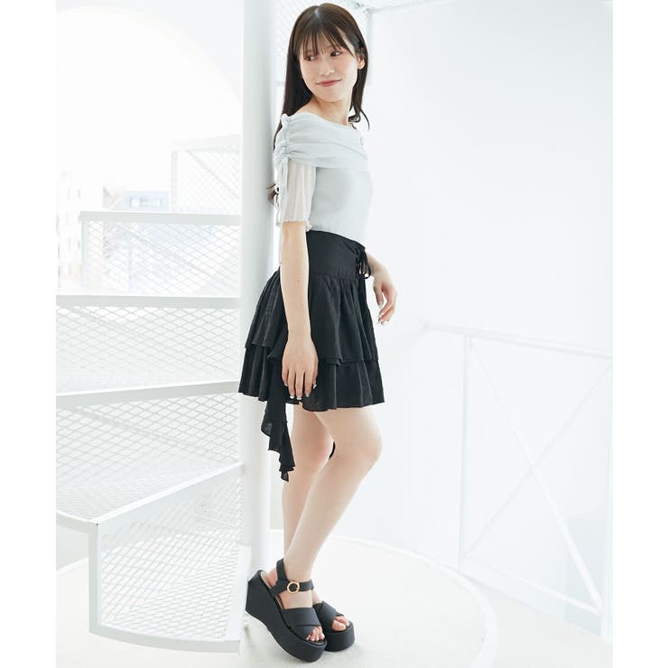 ∞ラメチュールオフショル半袖トップス | MAJESTIC LEGON  | 詳細画像34 