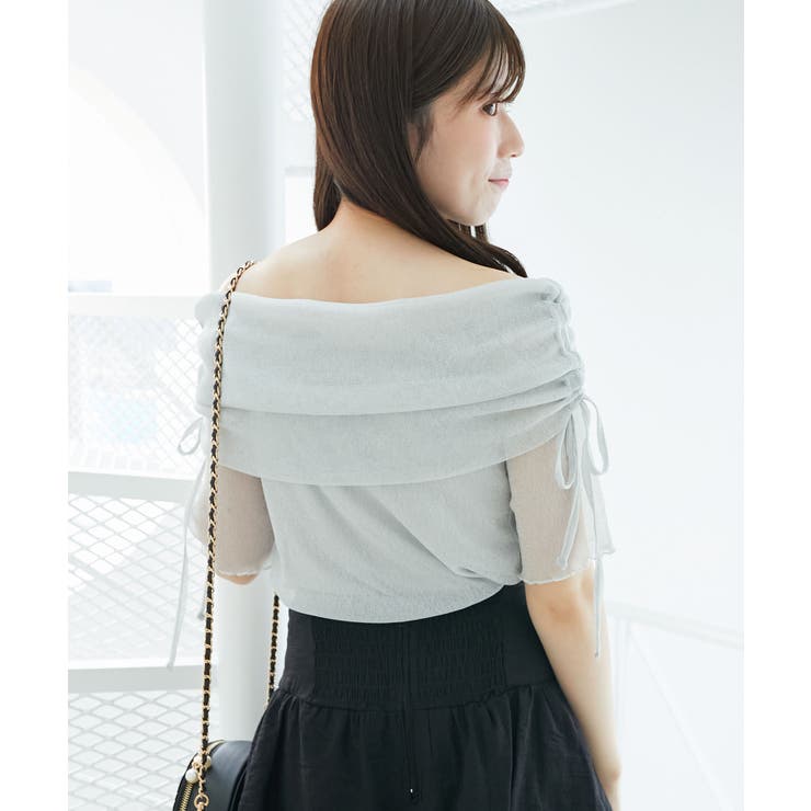 ∞ラメチュールオフショル半袖トップス | MAJESTIC LEGON  | 詳細画像38 