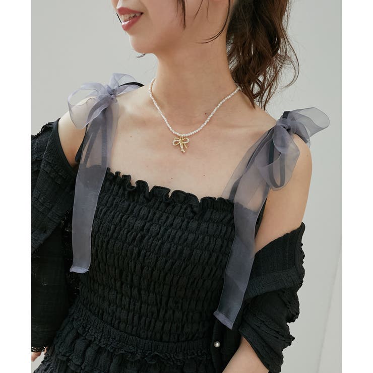 カップ付ダブルリボンキャミソール | MAJESTIC LEGON  | 詳細画像19 