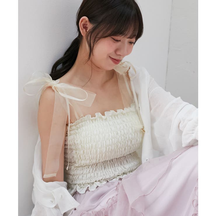 カップ付ダブルリボンキャミソール | MAJESTIC LEGON  | 詳細画像3 