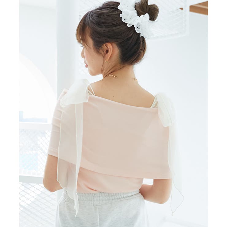 肩リボンオフショルカットトップス | MAJESTIC LEGON  | 詳細画像15 