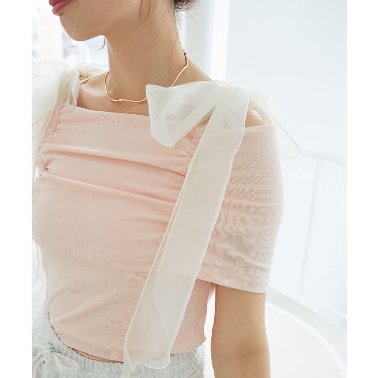 肩リボンオフショルカットトップス | MAJESTIC LEGON  | 詳細画像16 