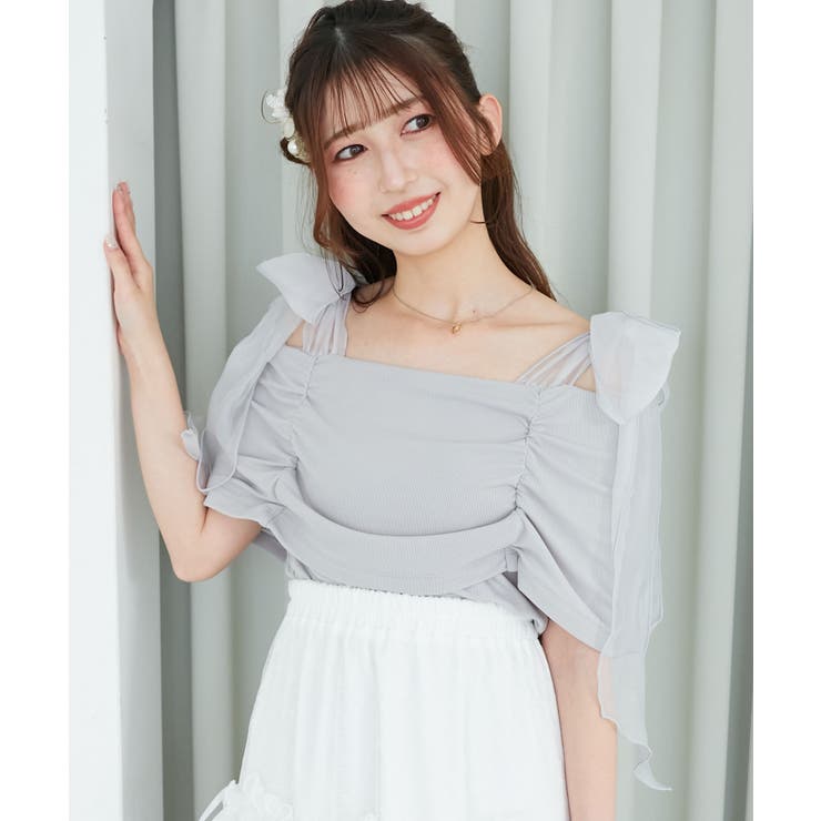 肩リボンオフショルカットトップス | MAJESTIC LEGON  | 詳細画像20 