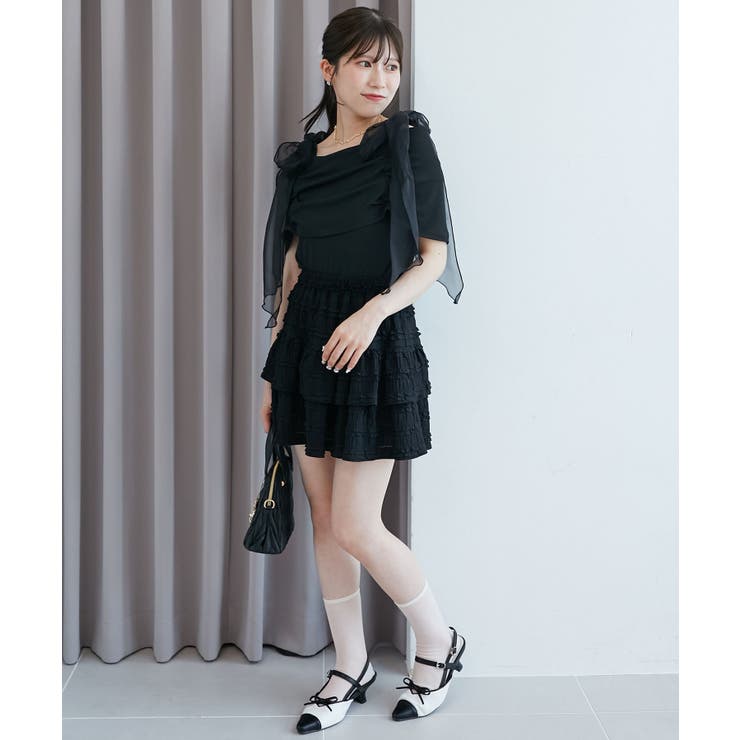 肩リボンオフショルカットトップス | MAJESTIC LEGON  | 詳細画像25 