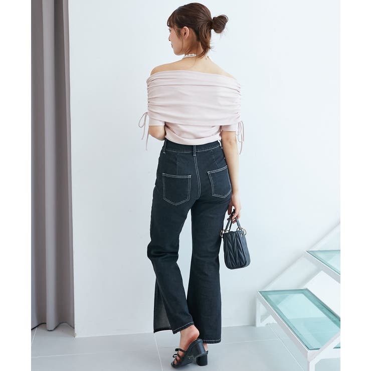 サイドドロストオフショルカットトップス | MAJESTIC LEGON  | 詳細画像11 